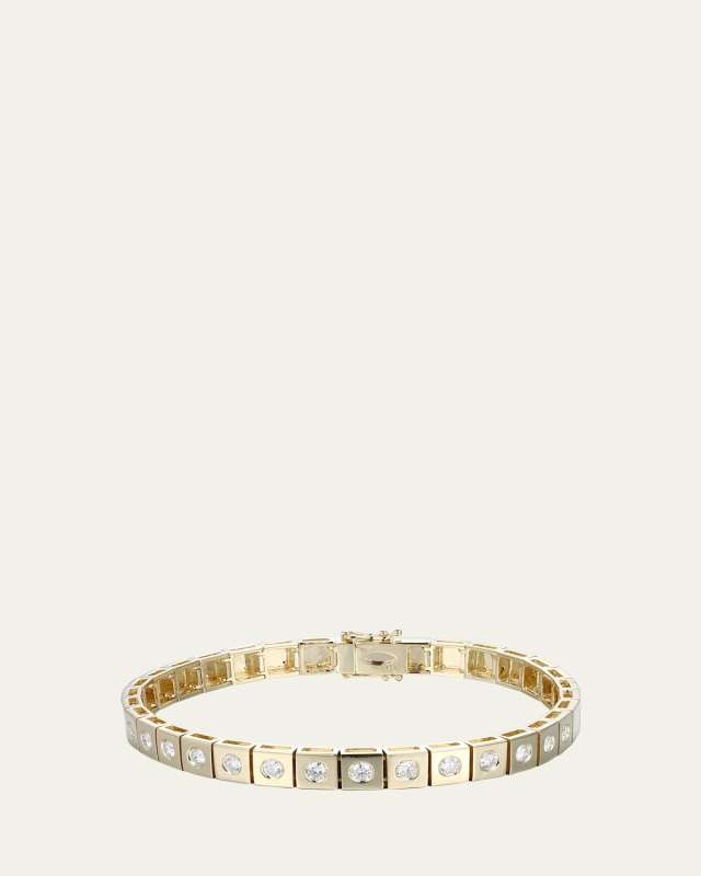 14K Yellow Gold l'Ego ID Single-Diamond Tennis Bracelet